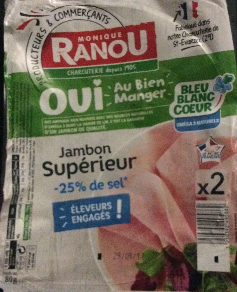 Jambon supérieur -25 % de sel