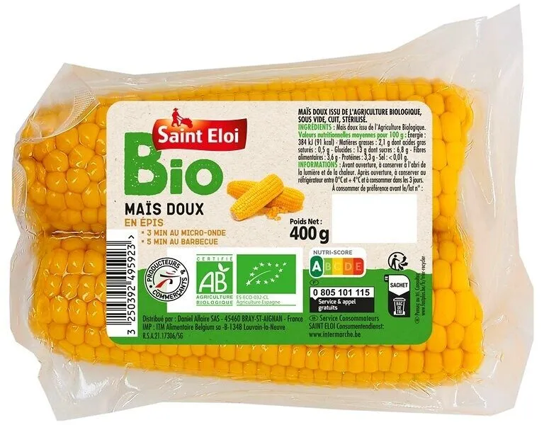 Mais 2 epis bio 400g