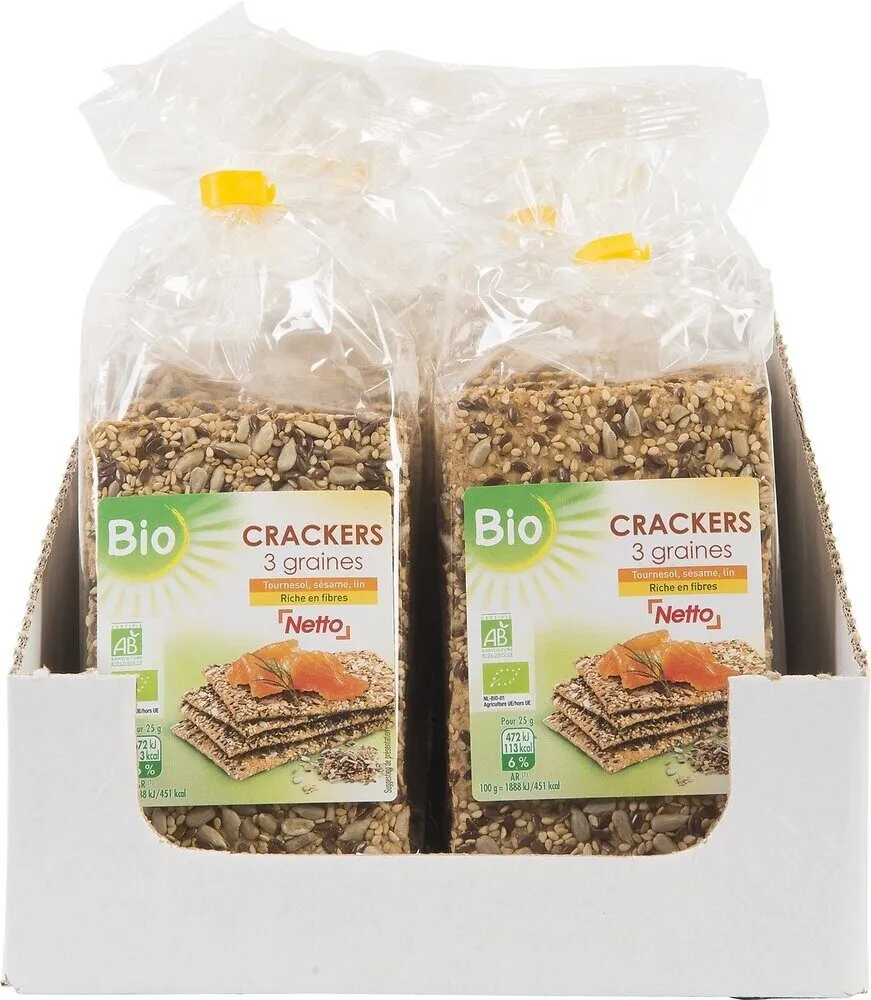 Crackers 3 graines x8 - BIO