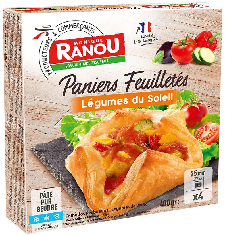 Paniers feuilletés aux légumes - 4 x 100g