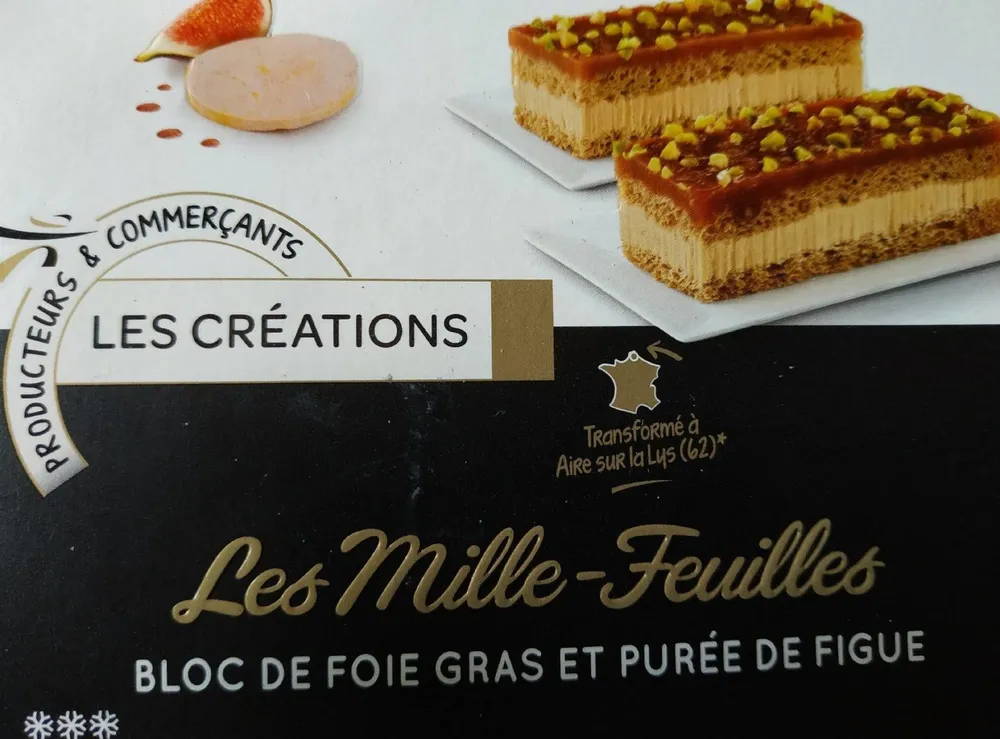 Les mille-feuilles Bloc de foie gras et purée de figue
