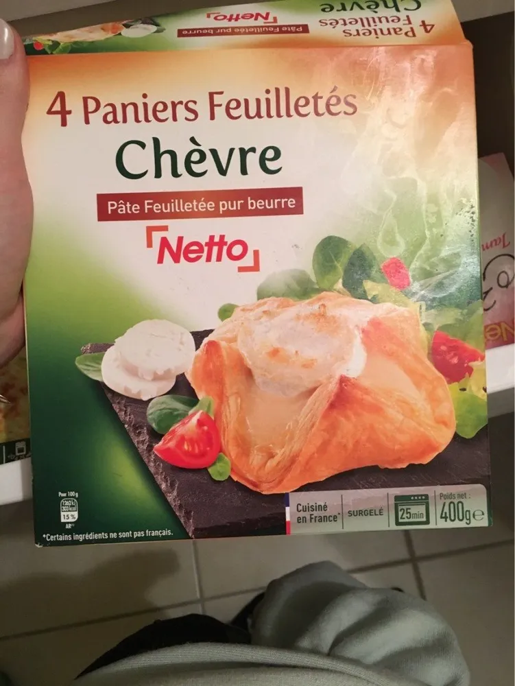 Paniers feuilletés épinards chèvre - 4 x 100g