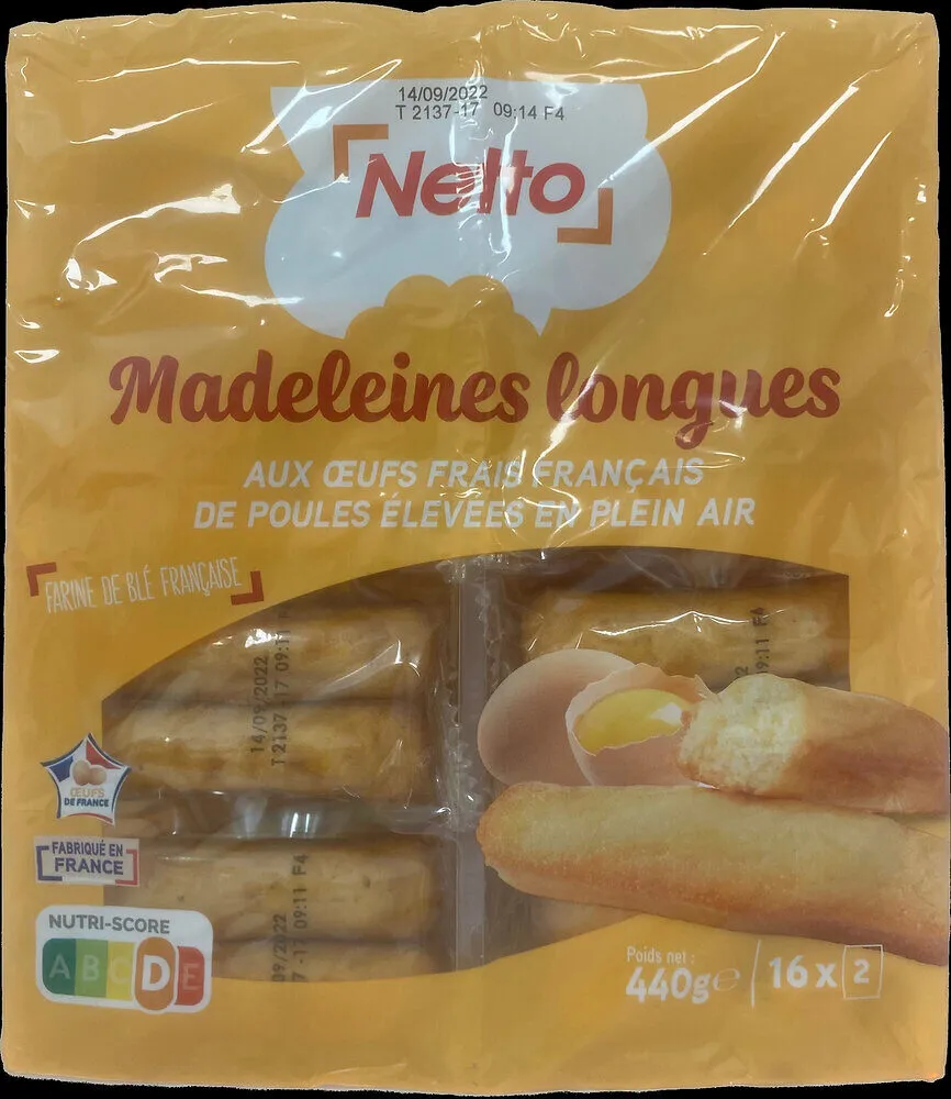 Madeleines longues MGV