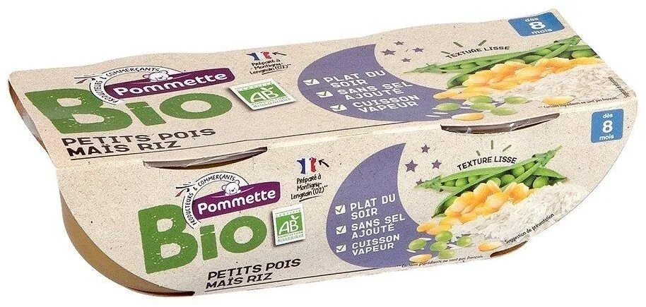 Bol bio petit pois maïs riz - 8 mois- 2x200g