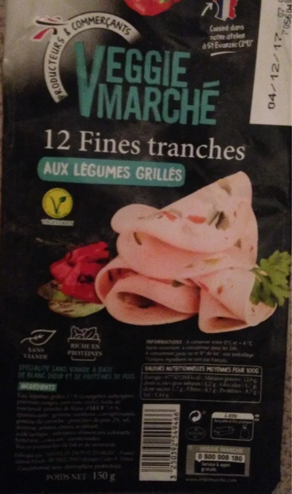 12 Fines Tranches aux legumes grillés