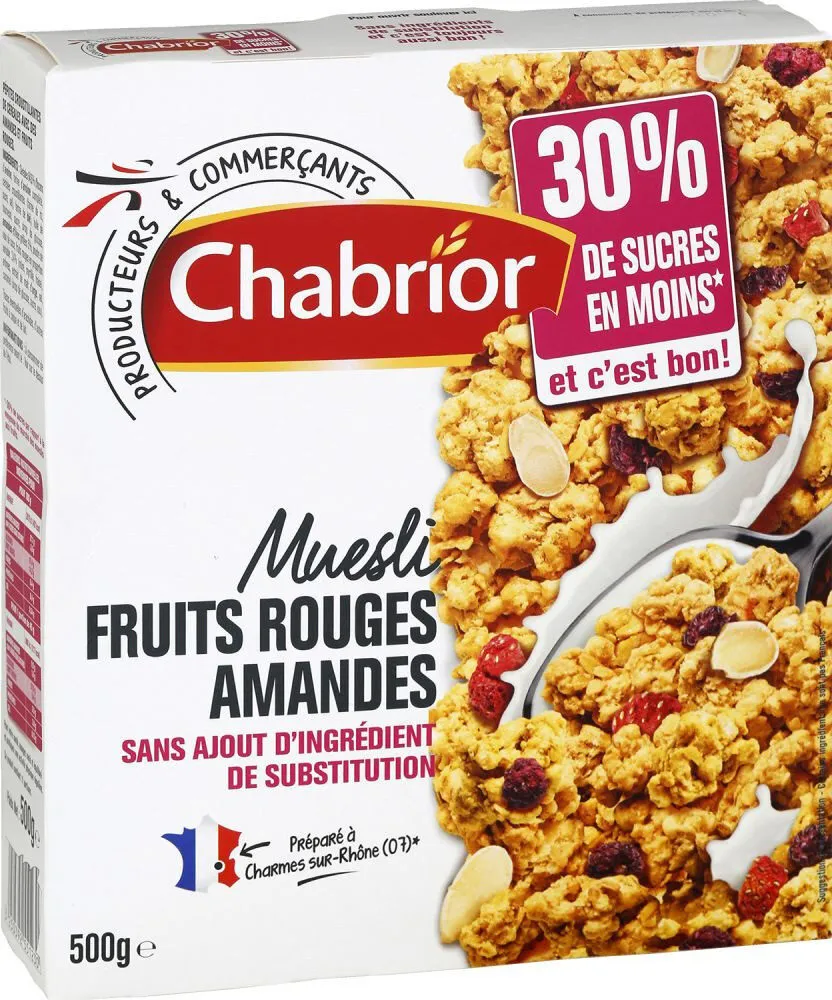 Muesli fruits rouges et amandes "détox"
