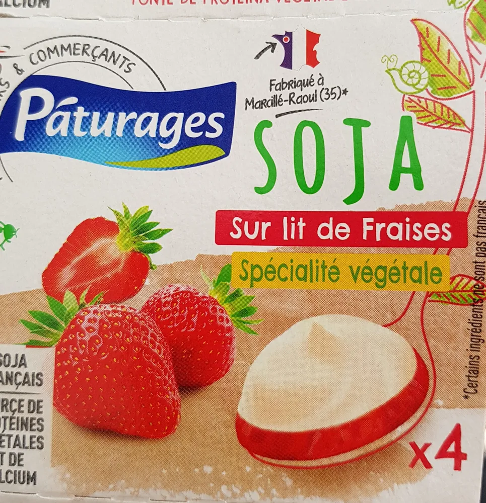 Soja sur lit de fraises