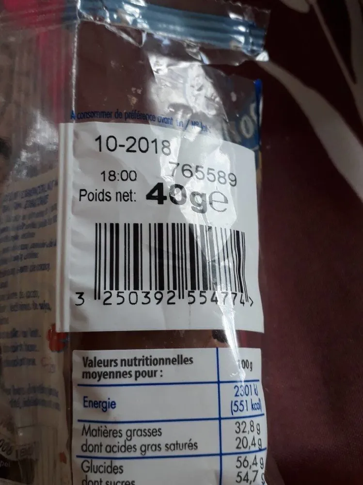 Moulage de chocolat au lait extra fin