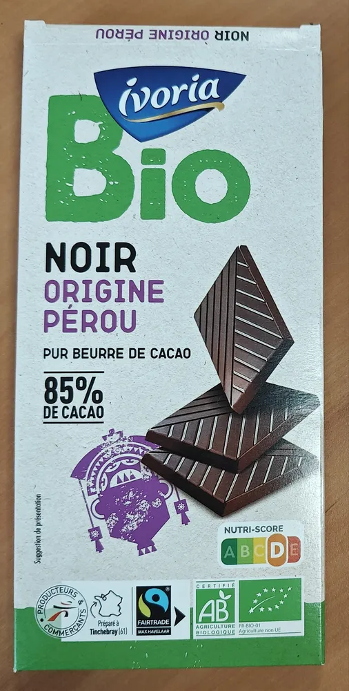 Tablette BIO dégustation - Chocolat noir Pérou 85% - 100g