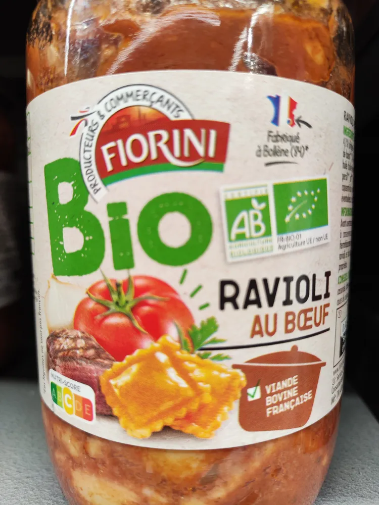 Raviolis au bœuf bio