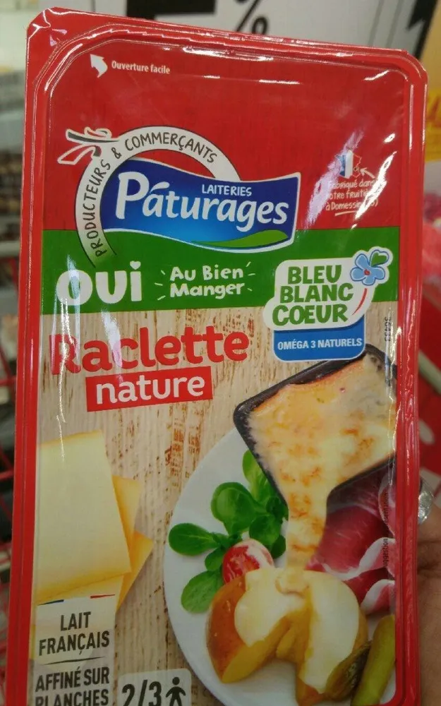 Raclette nature Bleu blanc coeur