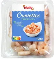 Crevettes Jumbo décortiquées cuites (crevettes tropicales roses décortiquées cuites) - 100g