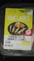 Brochette de saumon et legume