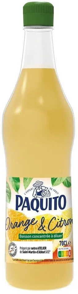 Concentré orange citron bt verre 70cl