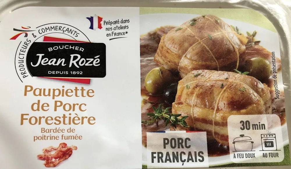 Paupiette de porc forestiere