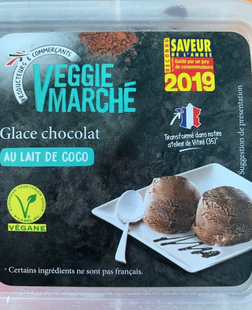 Glace chocolat et noix de coco