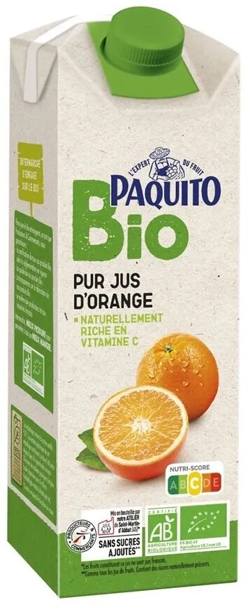 Pj orange sans pulpe bio brique 75l