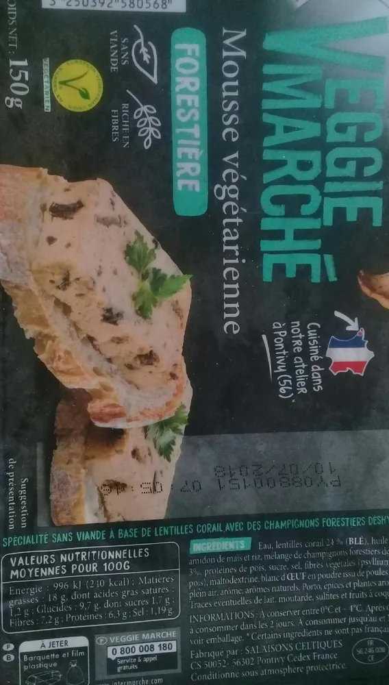 Mousse végétarienne forestière