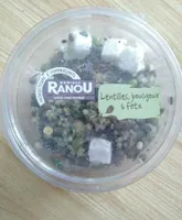 Salade composée lentilles, boulgour et fêta