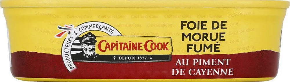 Foie de morue fumé au piment de Cayenne