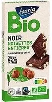 Tablette BIO bloc - Chocolat noir aux noisettes entières - 200g
