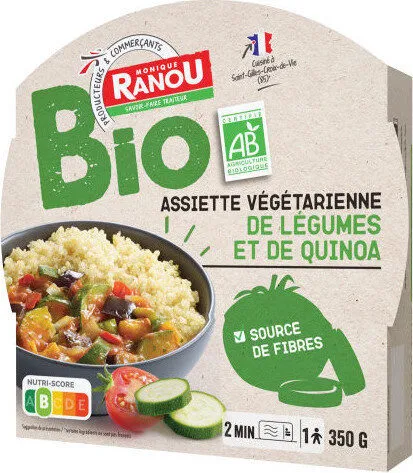 BARQUETTE Assiette végétarienne de légumes et de quinoa - BIO - 350 g =>