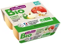 Quadrette pomme vanille BIO- 4 mois - 4x100g