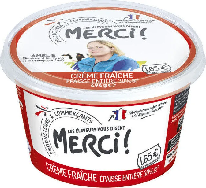 Crème fraîche épaisse entière 30% mg