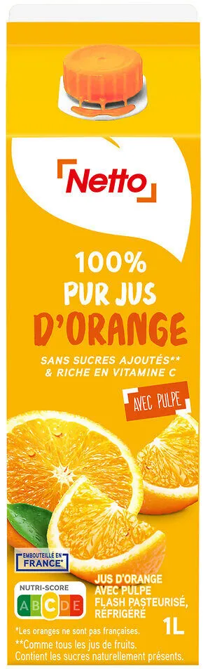 Pur jus orange pulpe brique 1l