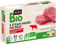 Steak hache bio 15% mg x8 format familial