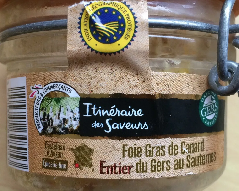 Foie gras de canard entier du Gers au Sauterne