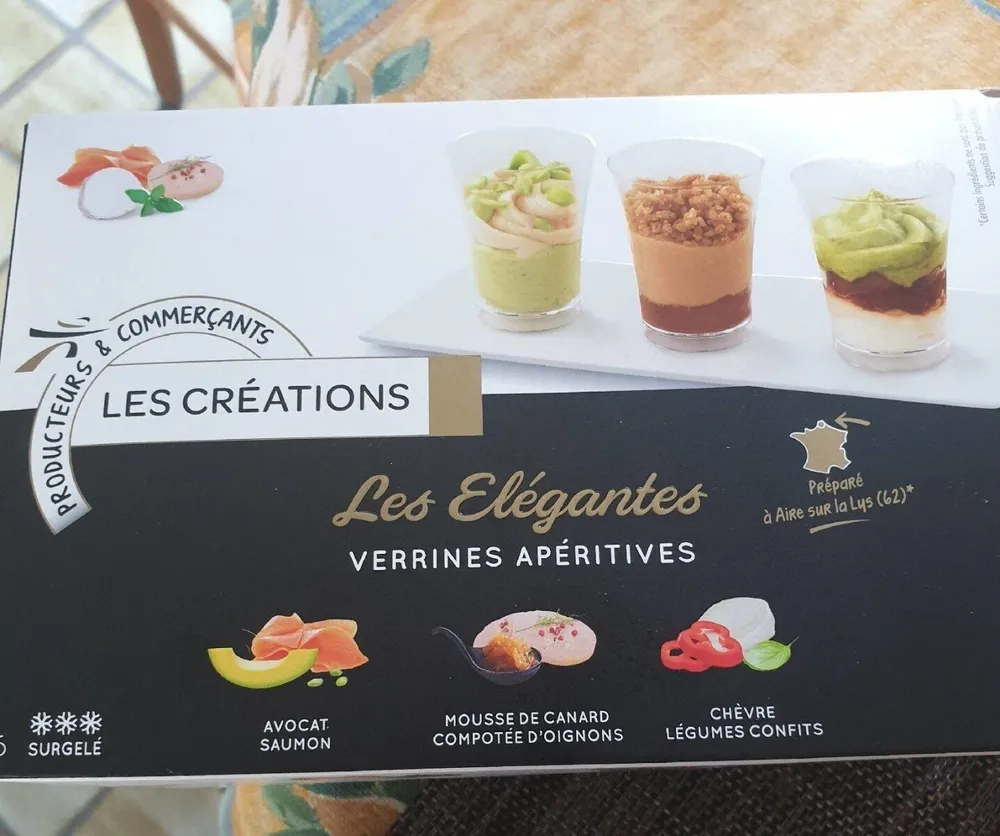 Les Elégantes verrines apéritive