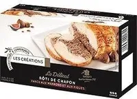 Rôti de chapon farci marrons figues