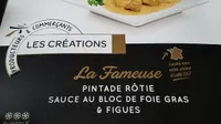 Pintade rôtie SAuce au bloc de foie gras & figues