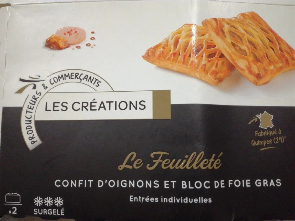 Feuilleté confit d'oignons et foie gras