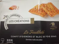 Feuilleté confit d'oignons et foie gras