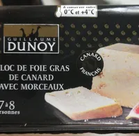 Bloc de foie gras de canard en morceaux