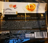 Les briochettes bloc de foie gras sur lit de figues