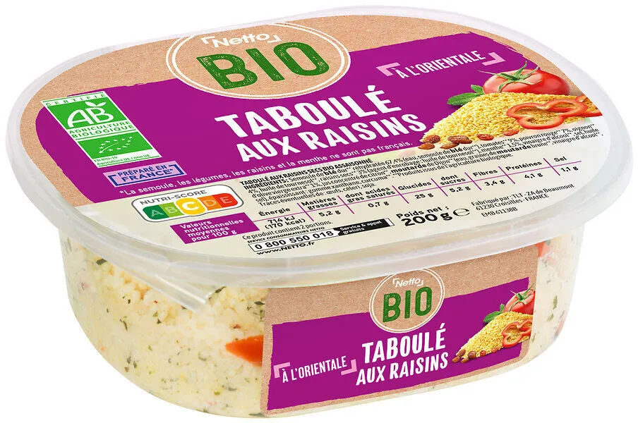 Taboule raisin bio