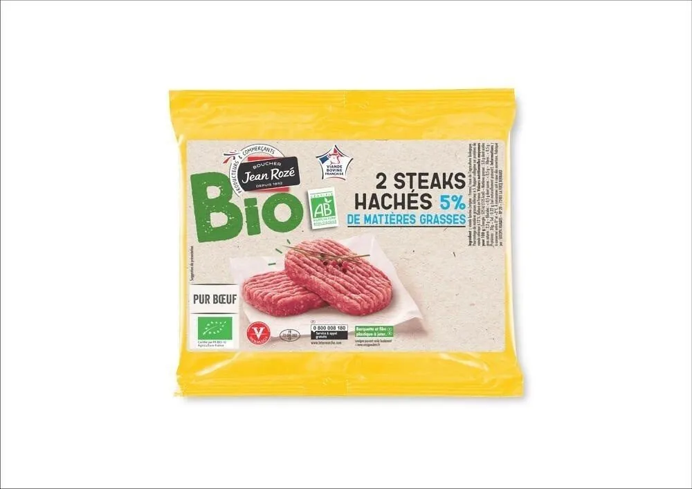 Steak haché Biologique UVC 21 5% 2x100g