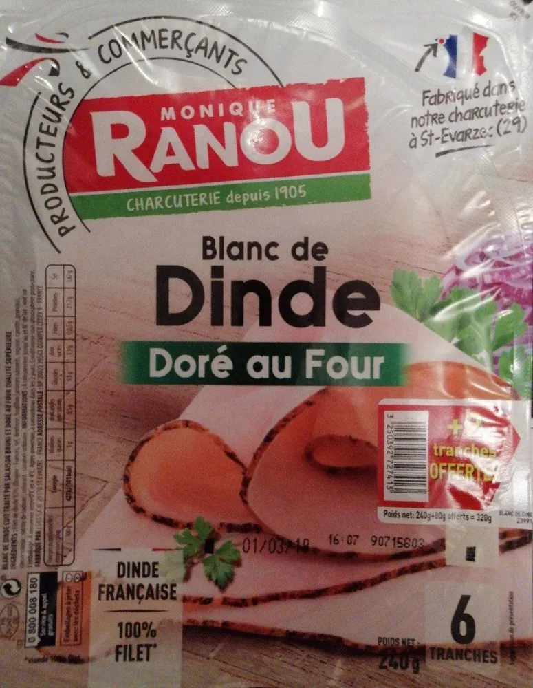 Blanc de Dinde doré au Four