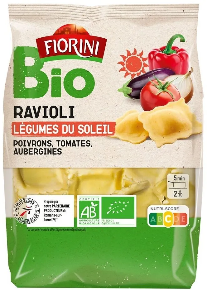 Ravioli légumes du soleil bio
