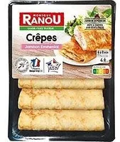 Crêpes fourrées jambon fromage x4 400g
