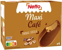 Maxi café (G) enrobage chocolat au lait x4 - 100mL