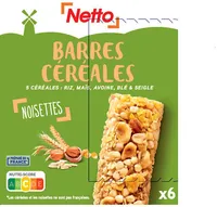 Barres de céréales aux noisettes x6 - 126g