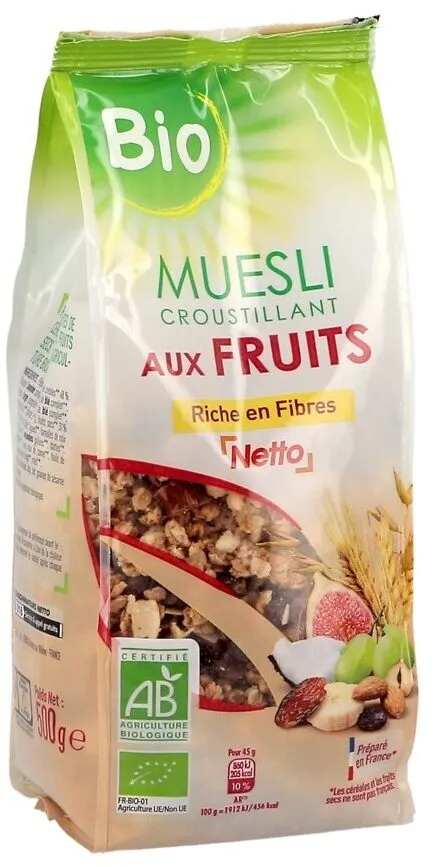 Muesli croustillant aux fruits BIO - 500g