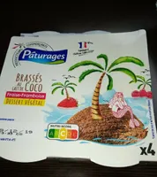 Brassés au lait de coco, fraise-framboise