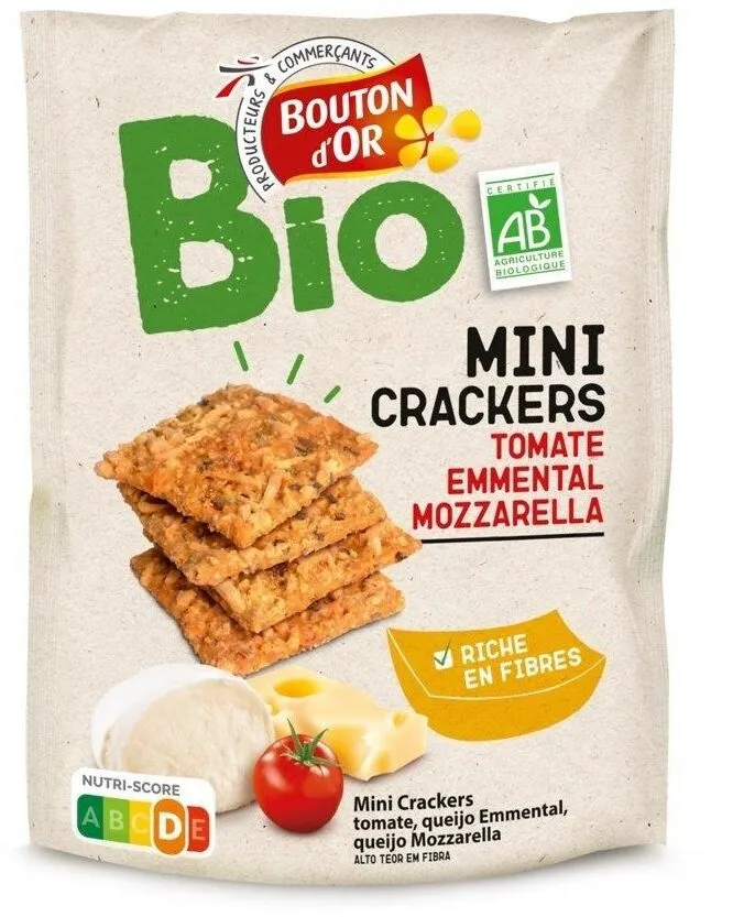 Mini crackers tomate emmental mozzarella - BIO