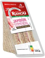 Sandwich club Duo - Jambon Emmental Mayo x2 - Pain complet - 145g