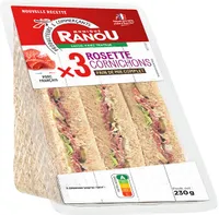 Sandwich club Trio - Rosette cornichons x3 - 230g